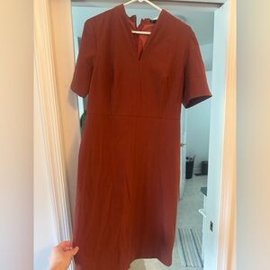Ann Taylor Terracotta Midi Dress